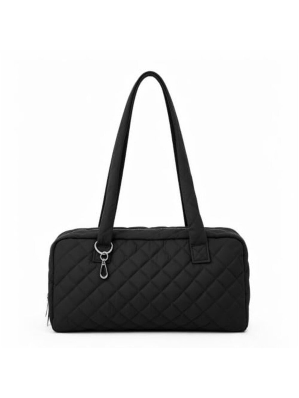 Nylon Bowler Bag Slouchy Hobo Tote Shoulder Bag for Work Everyday